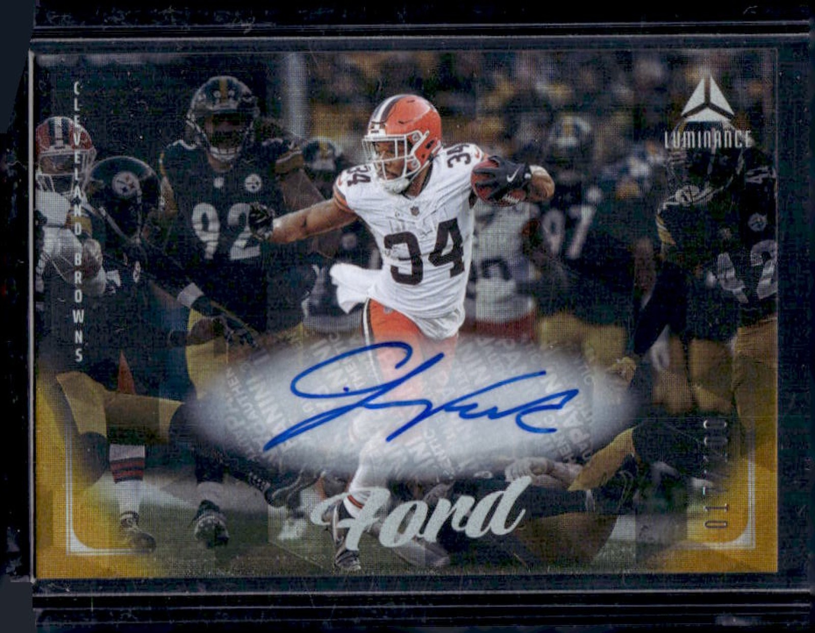 2025 Panini Luminance Jerome Ford Auto Gold #/100 Browns