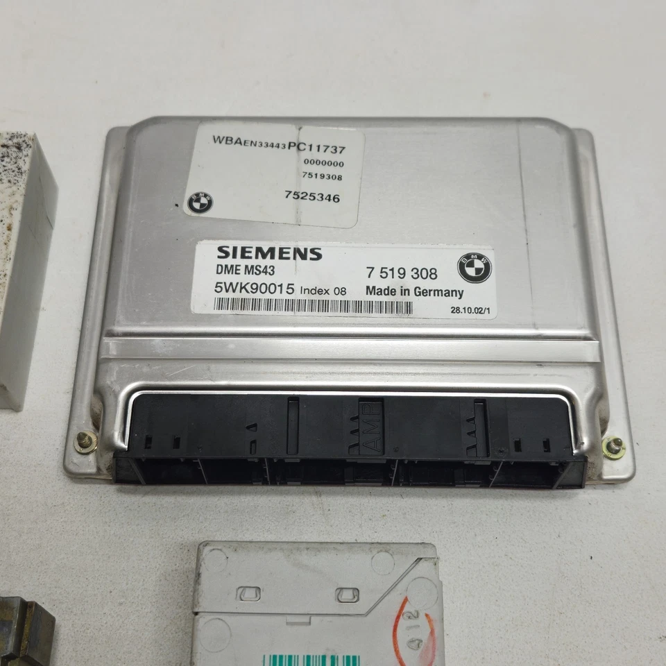 2003-2005 BMW E46 325I M56 M54 Engine Dme Module Ignition Lock Key Set EWS3 Used - Image 3 of 4