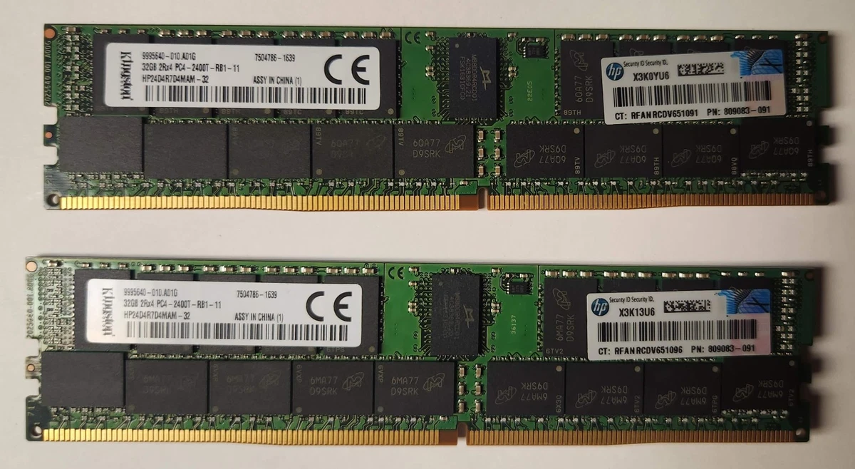 Kingston PC4-19200 (DDR4-2400) Bus Speed Computer RAM 32 GB Total