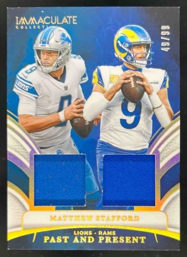 2025 Immaculate Collection Matthew Stafford Jared Goff Past and Present /99