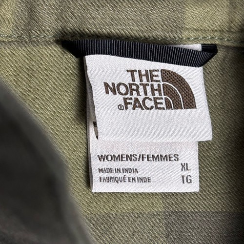 North Face Women’s XL Urban Utility Shacket Green Flannel Lined Barn Jacket - Picture 4 of 14