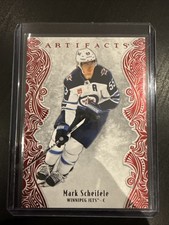 2025-26 UD Artifacts Ruby Parallel #/599 100 Mark Scheifele, Winnipeg Jets