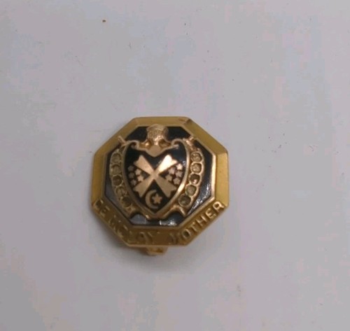 Schrott Vintage De Molay 10K Gold Top Emaille Pin Schrott