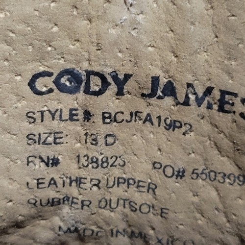 Cody James Westernstiefel hellbraun Herren Größe 13D (BESCHREIBUNG LESEN) - Bild 2 von 11