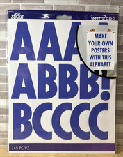 Blue Sticko Alphabet Stickers 145/Pkg-Futura - Extra Large, Free US Ship