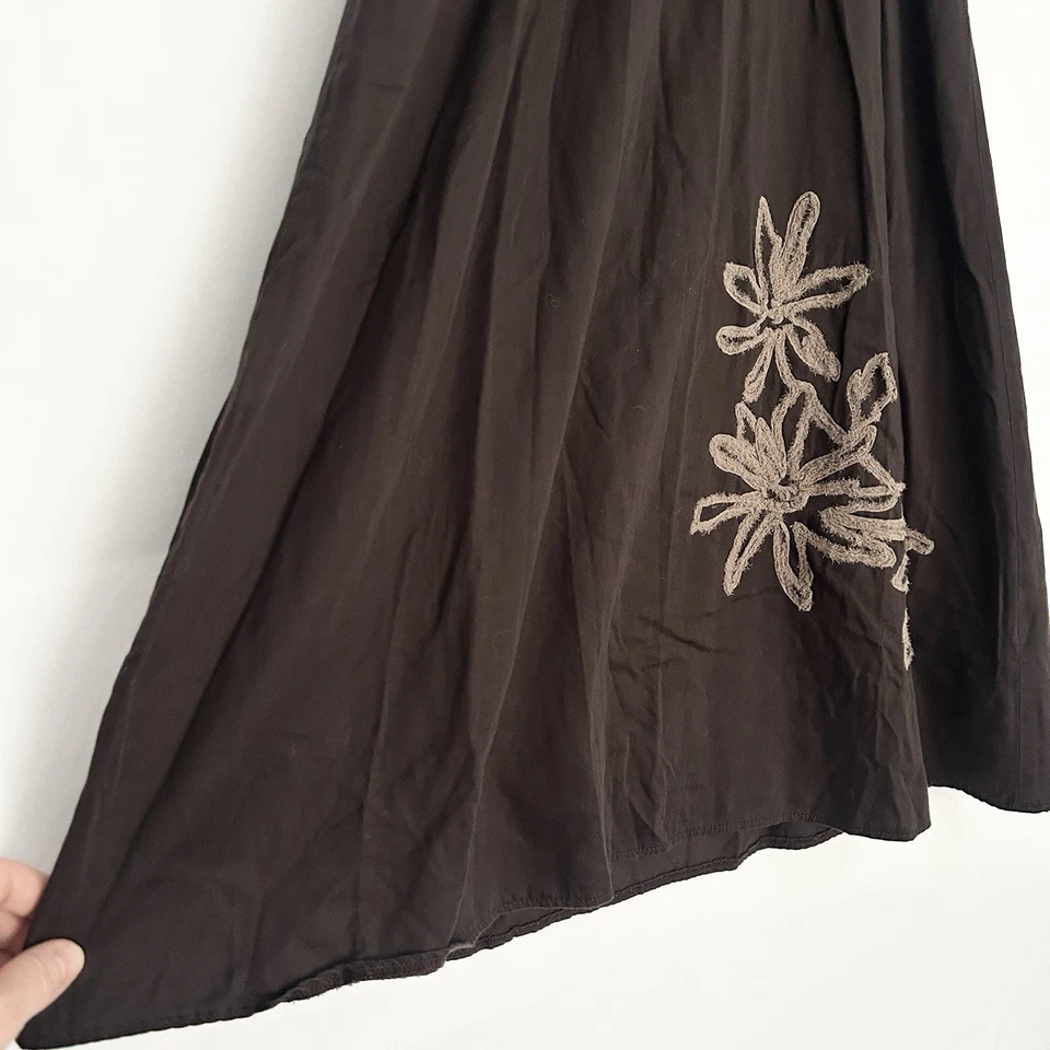Ripe Limited Womens Chocolate Brown Maternity Midi Skirt Small Boho Cottagecore - Image 2 of 4