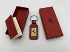 FERRARI RED LEATHER KEYCHAIN KEYFOB IN BOX | SCHLUSSELANHÄNGER | PORTACHIAVI