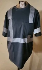 Uno Mejor Hi Vis Reflective Safety Shirt ANSI Class 3 High Visible TypeR Small