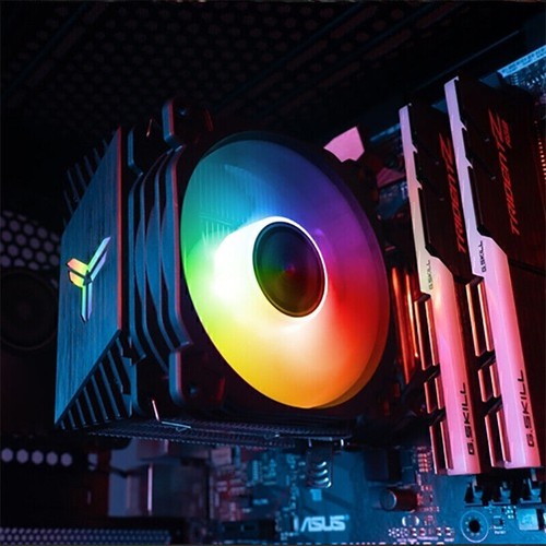 CR1200 Silent CPU Cooler W/ 2 Heatpipes RGB Colorful Soft Light 3Pin Cooling Fan - Afbeelding 9 van 9