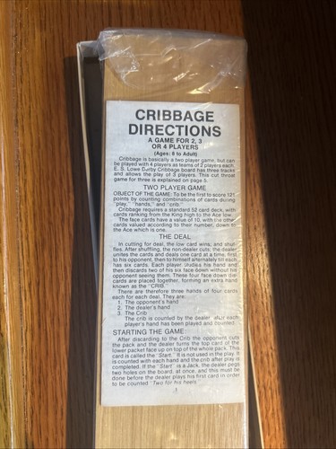 E.S. Lowe massives Hartholz Cribbage Board Neu - Bild 2 von 7