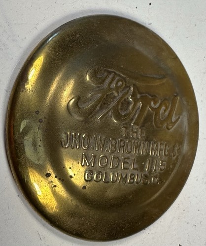 VINTAGE BRASS Top FORD MODEL 115 LANTERN Light JNO BROWN Lamp Old CAR Truck Auto - Picture 6 of 9