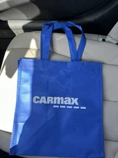 Car Max Blue w/White Reusable Tote Shopping Bag 13.5x12.5x8”