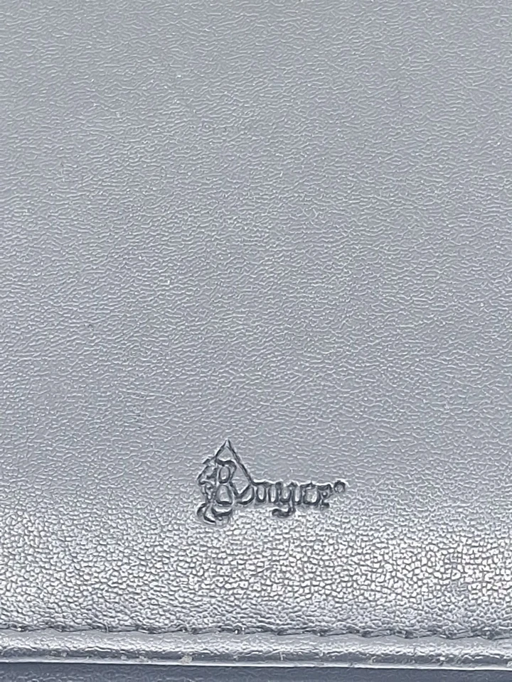 Billetera Larga Continental Royce Cuero Negro Chequera Billete Plegable 9"x4.5" LEER Foto 3 de 4