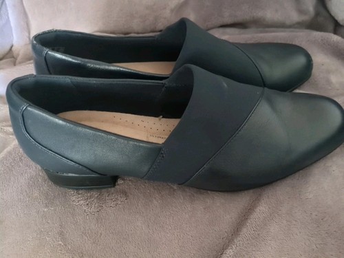 clarks womens shoes size 9W Navy - Picture 3 of 7