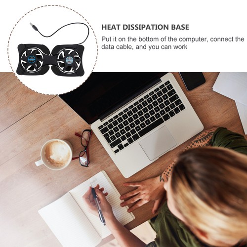 Notebook Cooler Usb Fan Laptop Cooling Travel Computer Pad Black - 第 8/12 張圖片