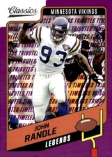 JOHN RANDLE 2021 PANINI CLASSICS **PURPLE** LEGENDS TRIBUTE /50 !! 🔥VIKINGS HOF