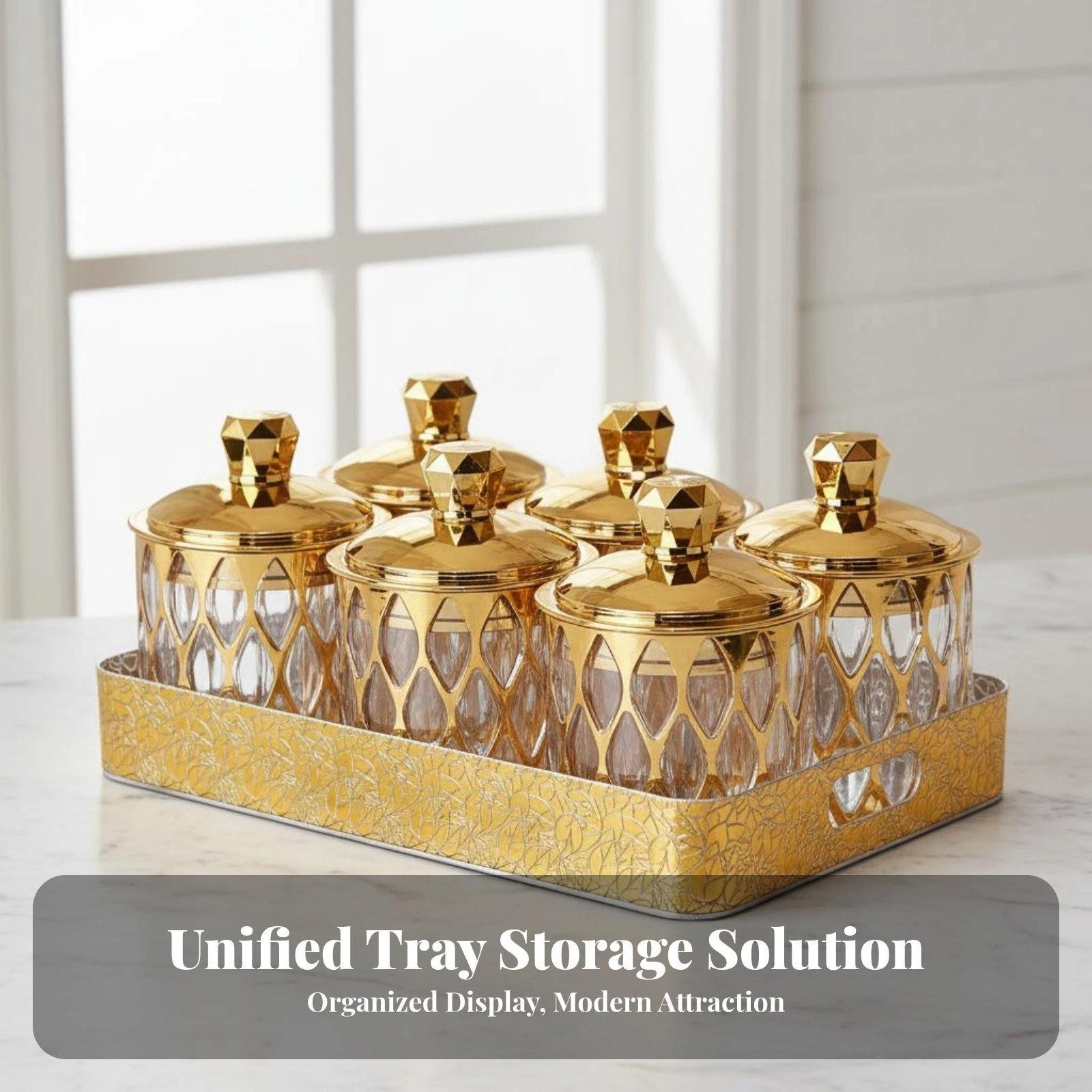 Kitchen Storage Jars Decorative Multifunctional Container for Tea Nuts Chip