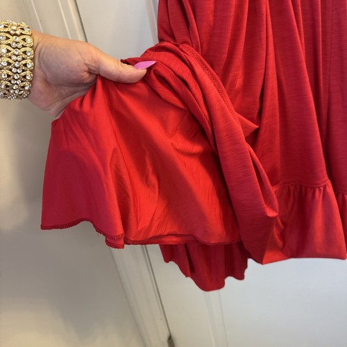 Betsey Johnson Red Dress Bow Shoulder Size XS S Women’s - Picture 9 of 11