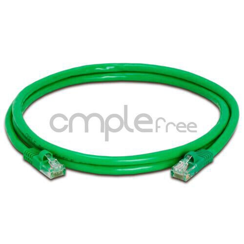 3x 5FT CAT5e Kabel Ethernet Lan Netzwerk CAT5 RJ45 Patchkabel Internet Grün NEU - Bild 3 von 4