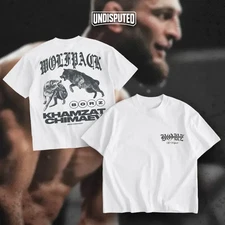 Khamzat Chimaev Borz Wolfpack Double Sides Heavy Cotton Unisex T-shirt For UFC 3