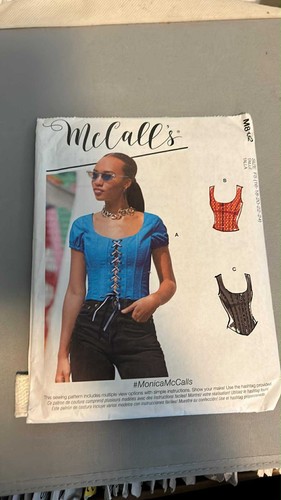 MCCALLS PATTERN 8182  TOPS  MONICA  MISSES SIZES  16 18 20 22 24  NEW UNCUT - Picture 1 of 2