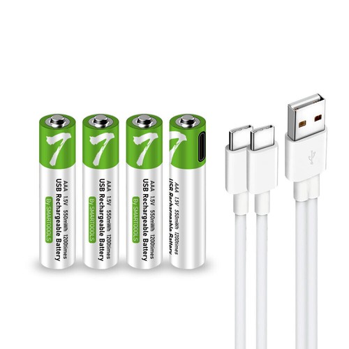 Wiederaufladbare AAA/AA/9V/C2/D1 Batterien Ionen Akku USB TypeC Schnellladekabel - Bild 18 von 51