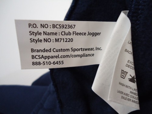 Pantalones deportivos Nike de algodón para hombre talla L - azul marino "B" - Imagen 11 de 13