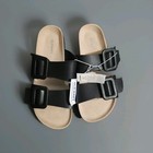 Old Navy Women's Rubber Slip-On Flip Flops, Size 8 Blk New — photo 1