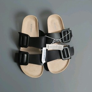 Old Navy Women's Rubber Slip-On Flip Flops, Size 8 Blk New