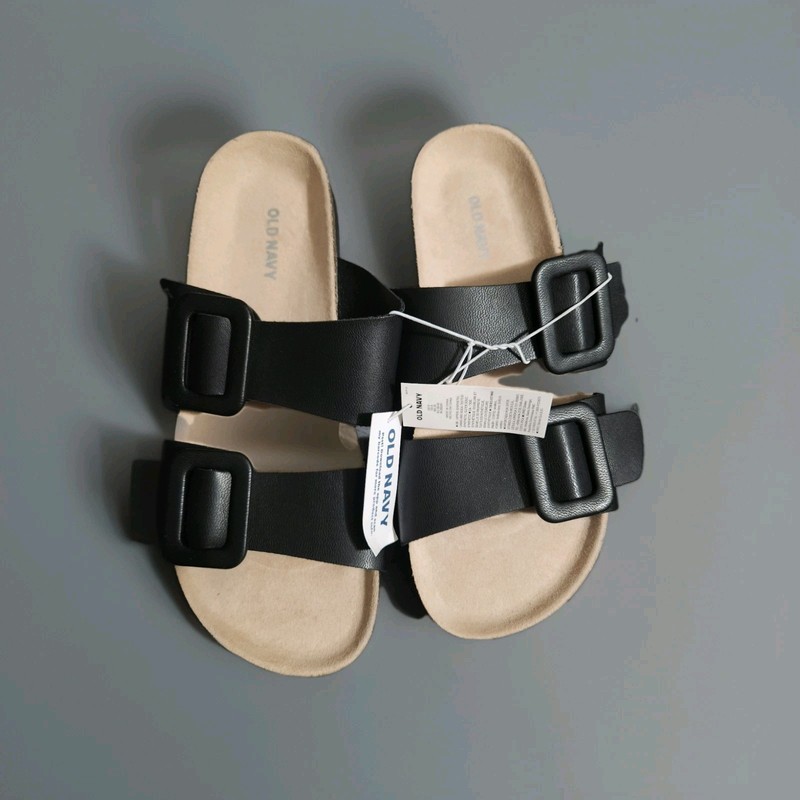 Old Navy Women's Rubber Slip-On Flip Flops, Size 8 Blk New
