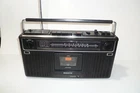 Vintage Sanyo M9902-Black Boombox AM/FM Radio Cassette Player  Tested  / Works !