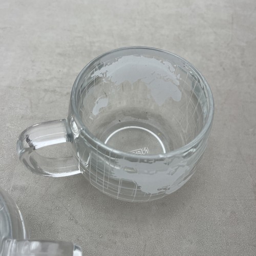 Taza de vidrio globo mundial Nestlé NesCafe MCM de colección años 70 - Imagen 3 de 5
