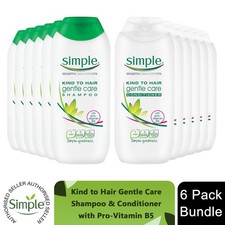 Simple Kind to Hair Gentle Care Shampoo & Conditioner Bundle - 200ml, 6 Pack 14.99 per litre