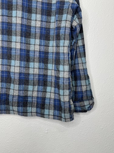 Pendleton Limited Edition Beach Boys Wool Board Shirt Large Blue Plaid *See Pics - Picture 13 of 22