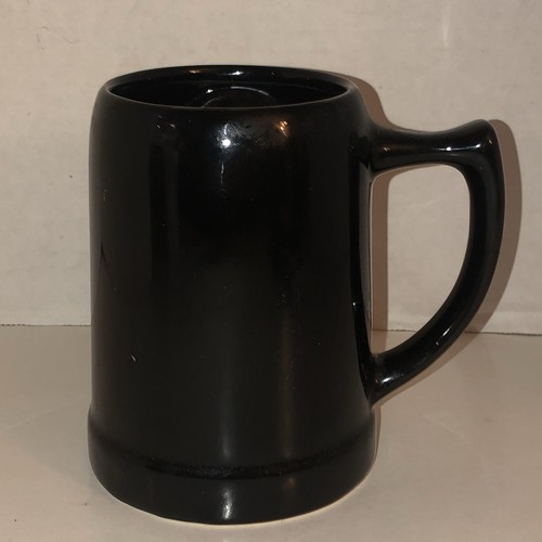 Vintage Coca-Cola 25th Anniversary Elmsford Black Ceramic Stein Mug Gold Laurel - Picture 4 of 10