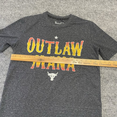Under Armour Project Rock Outlaw Mania Shirt Herren Small anthrazit schwarz grau - Bild 7 von 12