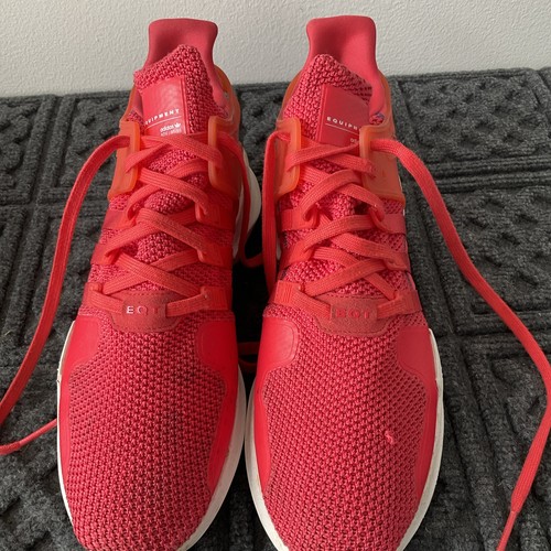 Adidas EQT Equipment Shoes Mens Size 13, Red Knit Sneakers Athletic Mesh, NB - Picture 4 of 8