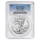 2022 $1 American Silver Eagle PCGS MS70 FS Blue Label