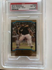 FELIX HERNANDEZ ROOKIE 2004 BOWMAN GOLD DRAFT PICKS PSA 8 SEATTLE MARINERS #150