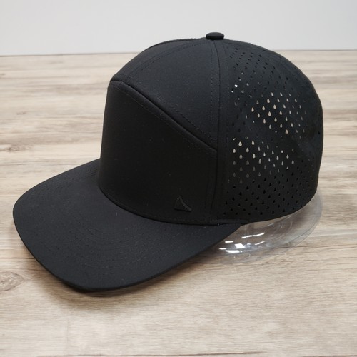 Salt Mafia 7 Flat Hat Cap Snap Back Black Perforated Mesh Trucker Mens SPF 50 - Picture 2 of 11