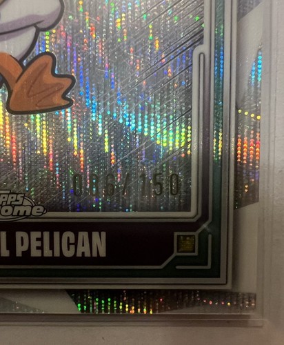 2025 Topps Chrome VeeFriends /150 Peaceful Pelican Prizm Wave Refractorš„ - Picture 6 of 7