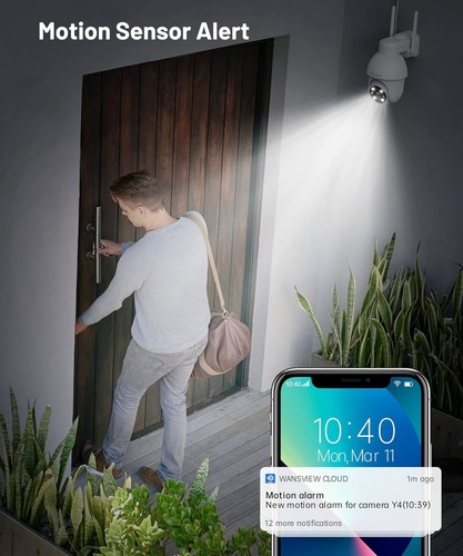 GALAYOU 2K Security Camera Outdoor Colour Night Vision Pan-Tilt View 2-Way Audio - Picture 2 of 8