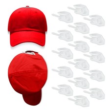 Adhesive Hat Rack 16-Pack Strong Hold Hooks for Baseball Caps Minimalist Wall
