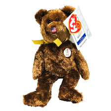 TY Champion Beanie Buddy Bear  Korea Flag Nose  2002 FIFA World Cup Korea Japan