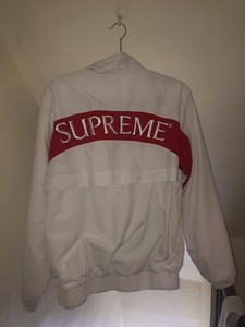 supreme arc track jacket white