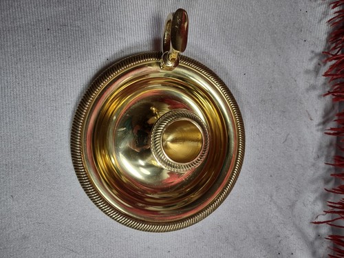 Home Interior Brass single taper candle stick holder 4.5 inches Vintage W/Box - Picture 3 of 4