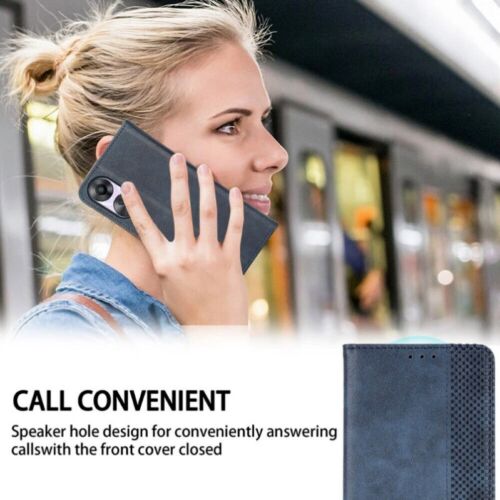 For iPhone 16e 15 Pro Max 14 13 12 11 Plus Flip Retro Leather Case Wallet Cover - Picture 4 of 58