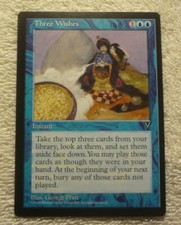1X THREE WISHES Visions NM mtg Magic the Gathering Card Reserved List