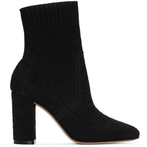 36.5/6.5❤️$895 GIANVITO ROSSI MADE IN ITALY BLACK KINT  HIGH HEELS ANKLE BOOTS - Picture 1 of 17