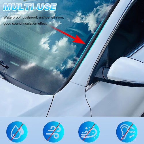 4M Car Windshield Roof Seal Noise Insulation Rubber Strip Sticker Molding Trim - Picture 8 of 13